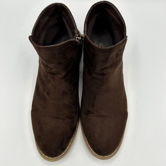 Seven7 Cisco Kid Booties Brown Faux Suede With Zippers 9 - Picture 8 of 8